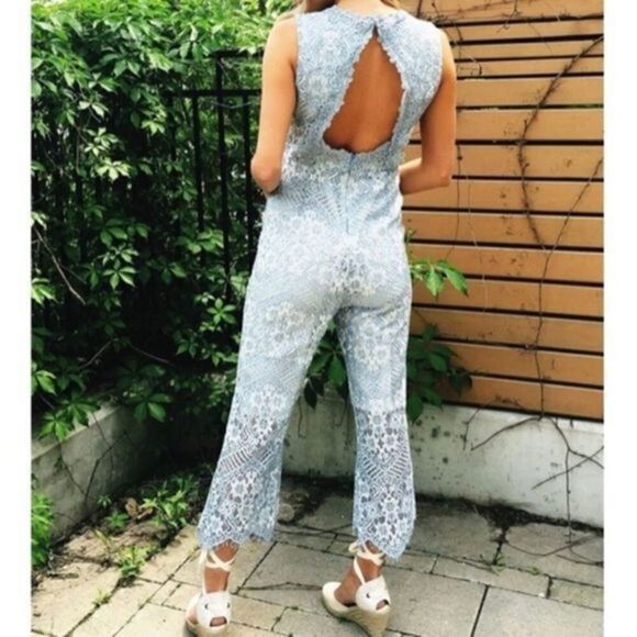 foxiedox Pants - Foxiedox Delayza romantic boho Lace Jumpsuit S